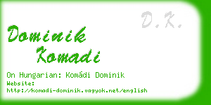 dominik komadi business card