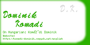 dominik komadi business card